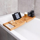 Bamboo Extendable Bath Tray - spadlux