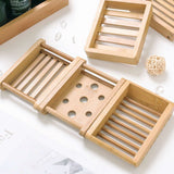 HOT Wooden Natural bamboo soap dish - spadlux